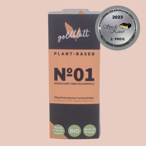 Goldblatt Bio Plant-Based No.1 (pflanzliches Karree) Verpackung Vorderansicht