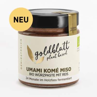 Goldblatt Bio Umami Komé Miso - Würzpaste mit Reis Glas Frontal